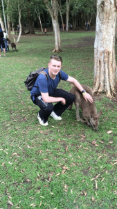 Andrew-Haggath photo with Kangaroo