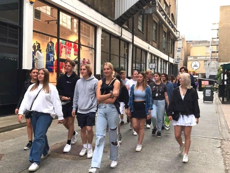 walking London street UK orientation